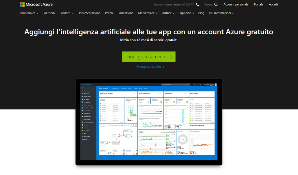 servizi chatbot microsoft azure