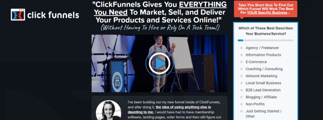 clicfunnel screenshot